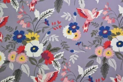 French terry – Lavender Bird Garden