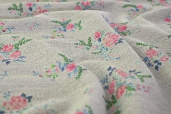 French terry – Linen Rose Meadow