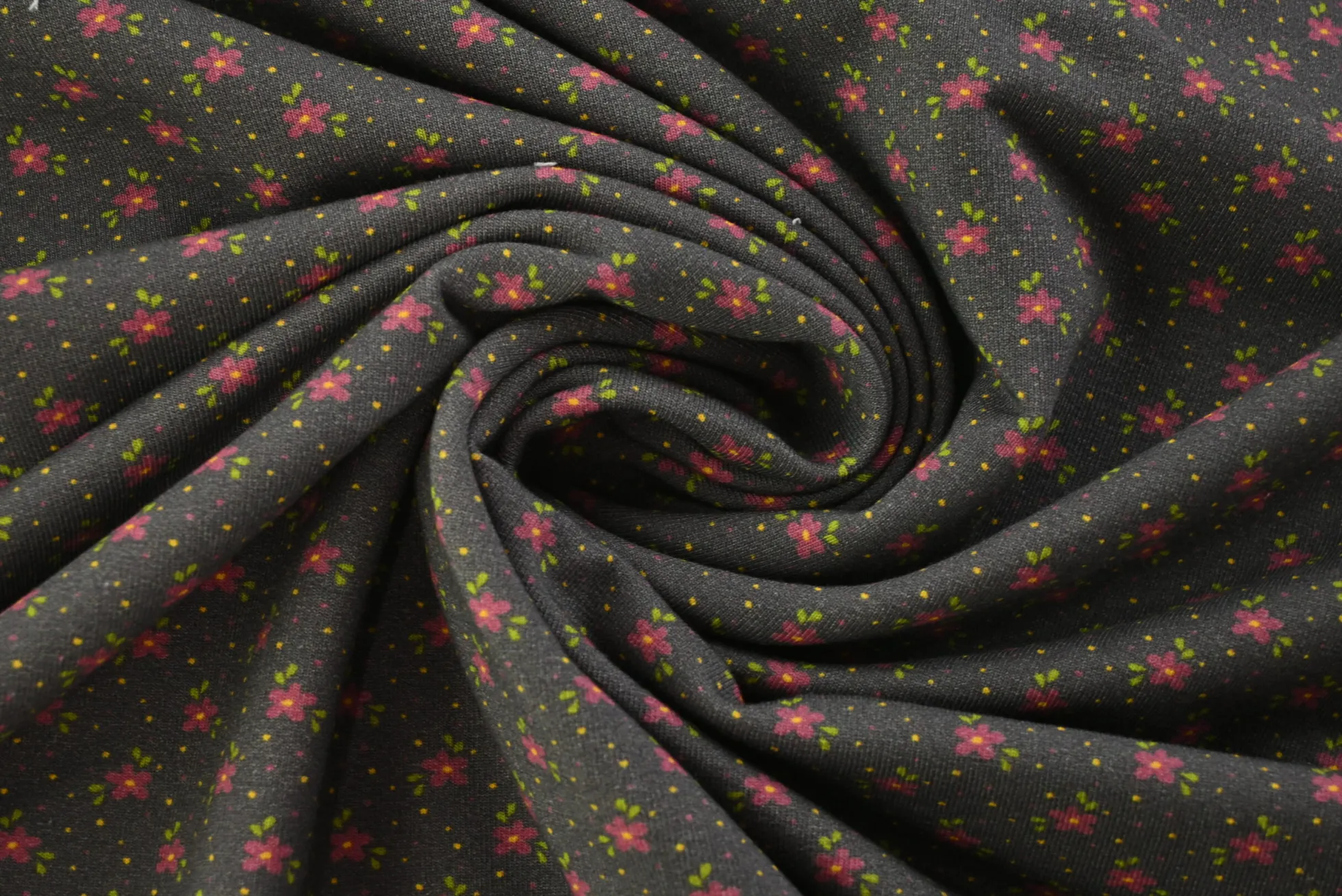 French terry – Midnight Mini Blooms