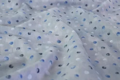 French terry – Misty Blue Dots
