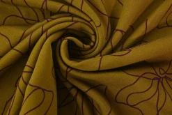 French terry – Mustard Line Florals