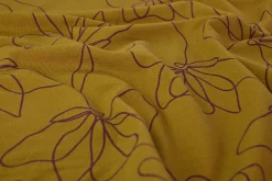 French terry – Mustard Line Florals