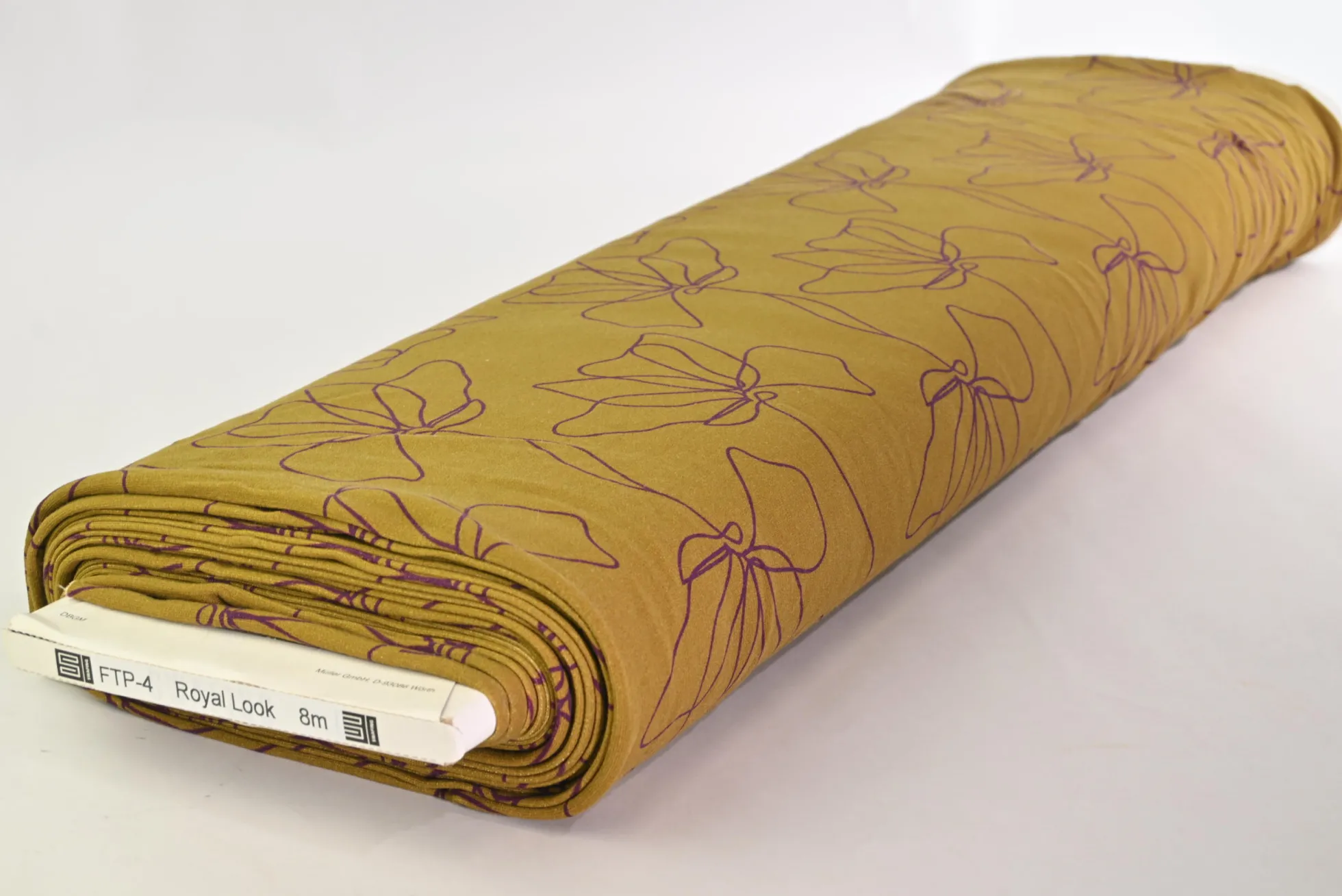 French terry – Mustard Line Florals