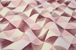 French terry organic – Blush Berry Triangles