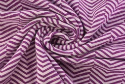 French terry organic – Cassis Lavender Herringbone