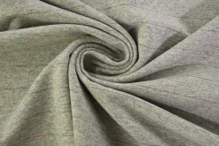 French terry – Rainbow lines on grey melange