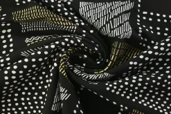 French terry – Tribal Grid Noir