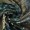 French terry – Turquoise Tapestry Patchwork