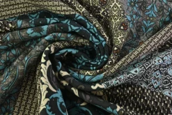 French terry – Turquoise Tapestry Patchwork