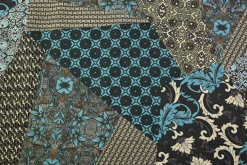 French terry – Turquoise Tapestry Patchwork