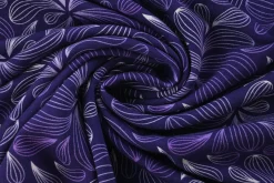 French terry – Violet Paisley Petals