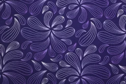 French terry – Violet Paisley Petals