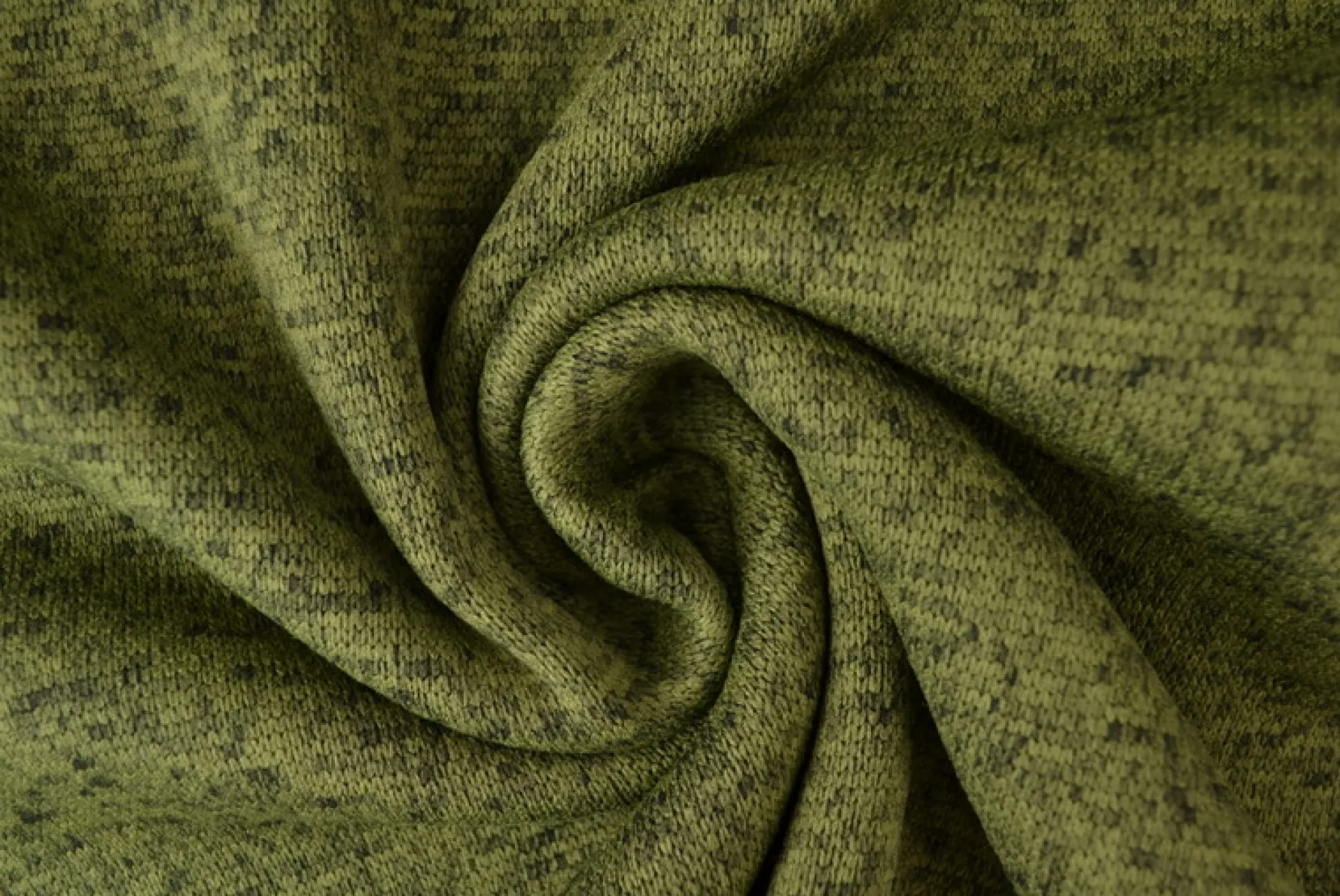Gebreide sweaterstof – Groen melange