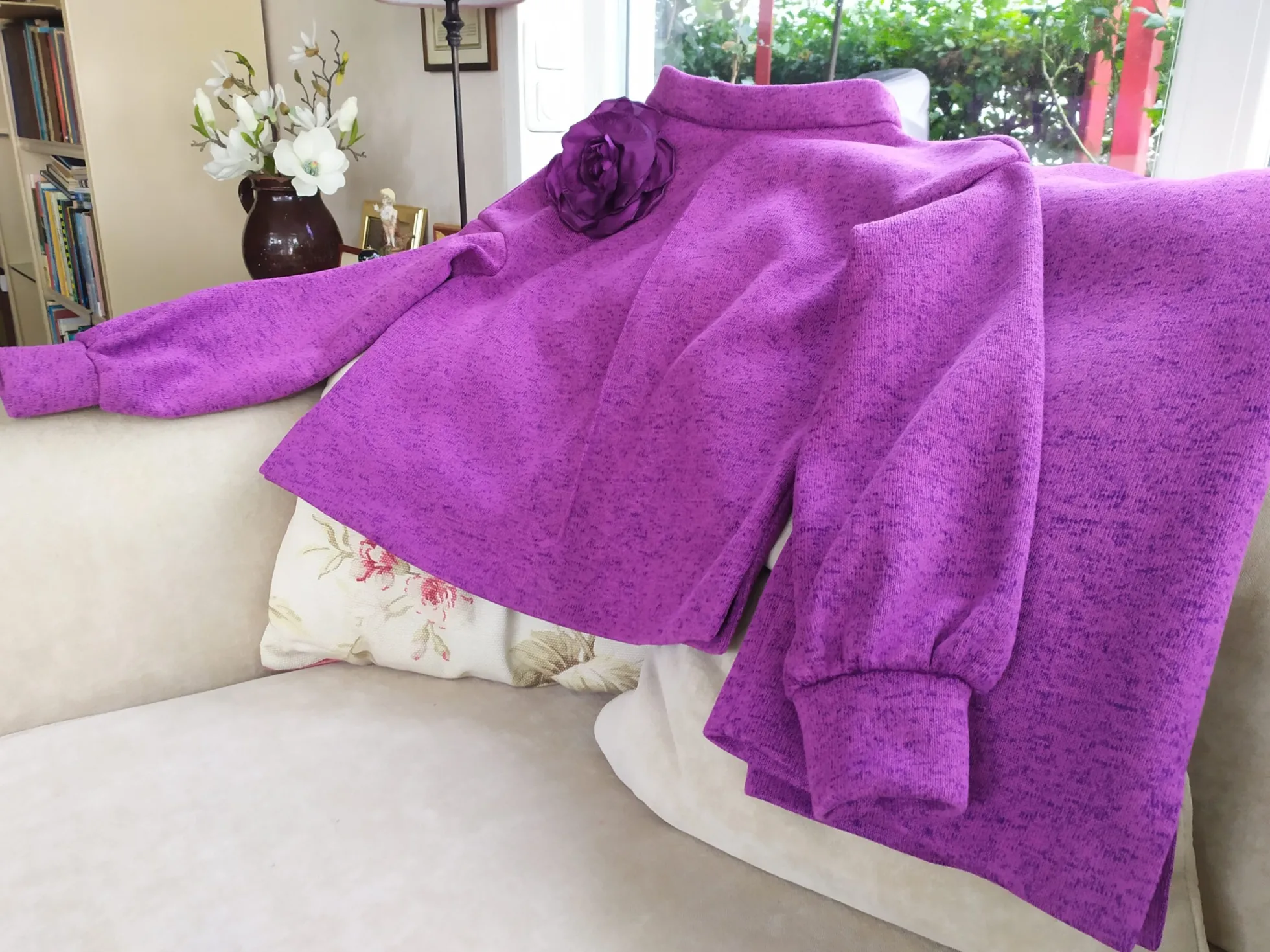 Gebreide sweaterstof – Groen melange