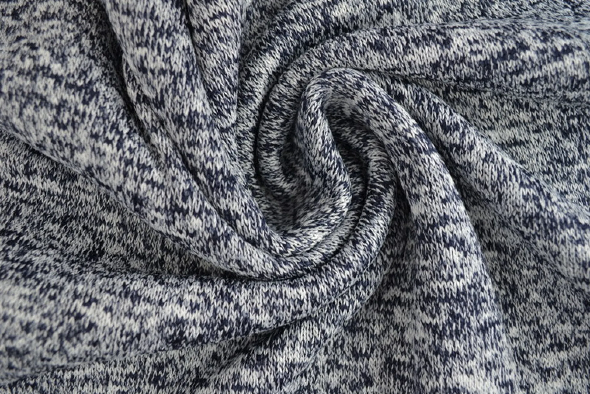 Gebreide sweaterstof – Navy melange