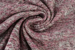 Gebreide sweaterstof – Roze olifantjes