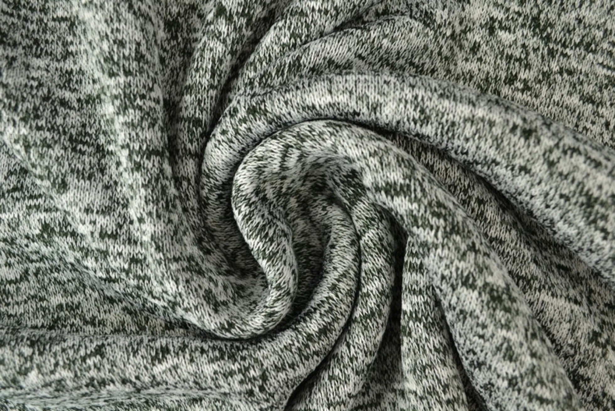 Gebreide sweaterstof – Zwart melange