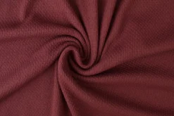 Gebreide wafel jersey – Bordeauxrood
