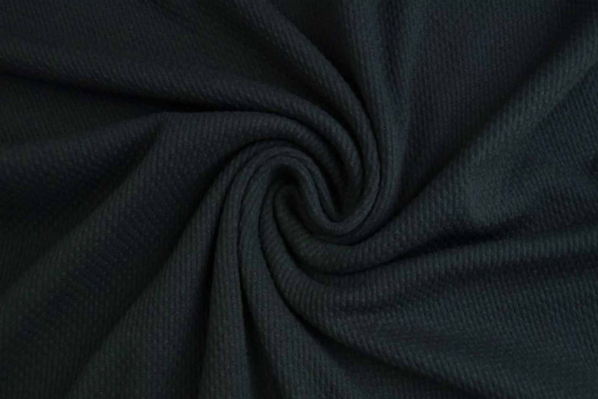Gebreide wafel jersey – Zwart