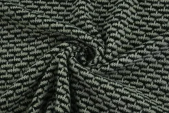 Gebreide wooltouch jersey – Zwart & gebroken wit