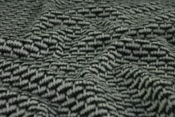 Gebreide wooltouch jersey – Zwart & gebroken wit