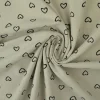 Gewassen katoen / Stonewashed – Kleine hartjes zilvergrijs