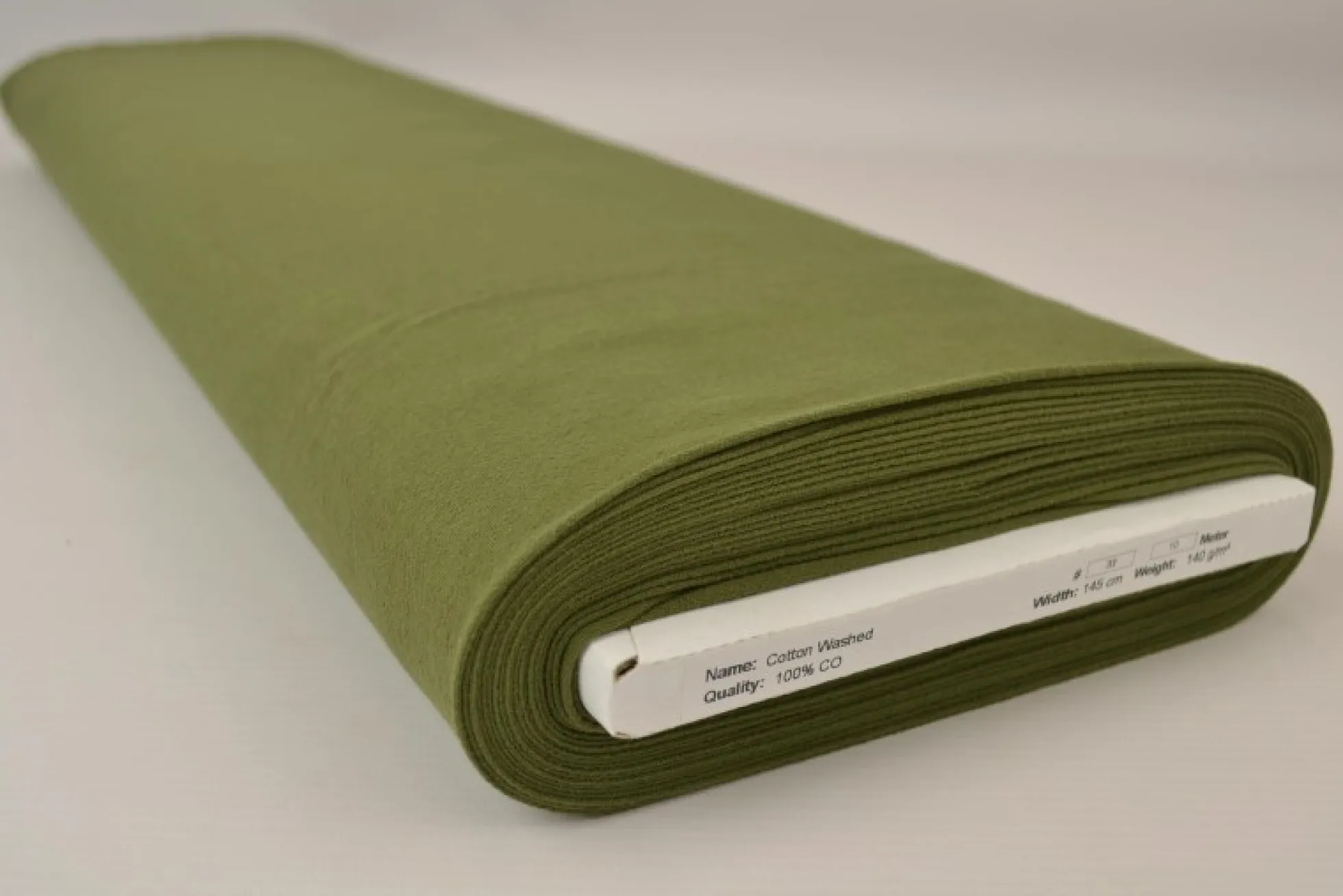 Gewassen katoen / Stonewashed – Mosgroen