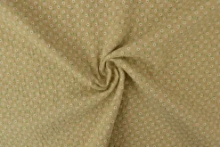 Hydrofiel / Mousseline – Bloemetjes beige