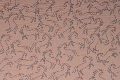 Hydrofiel / Mousseline – Eenhoorn dusky roze