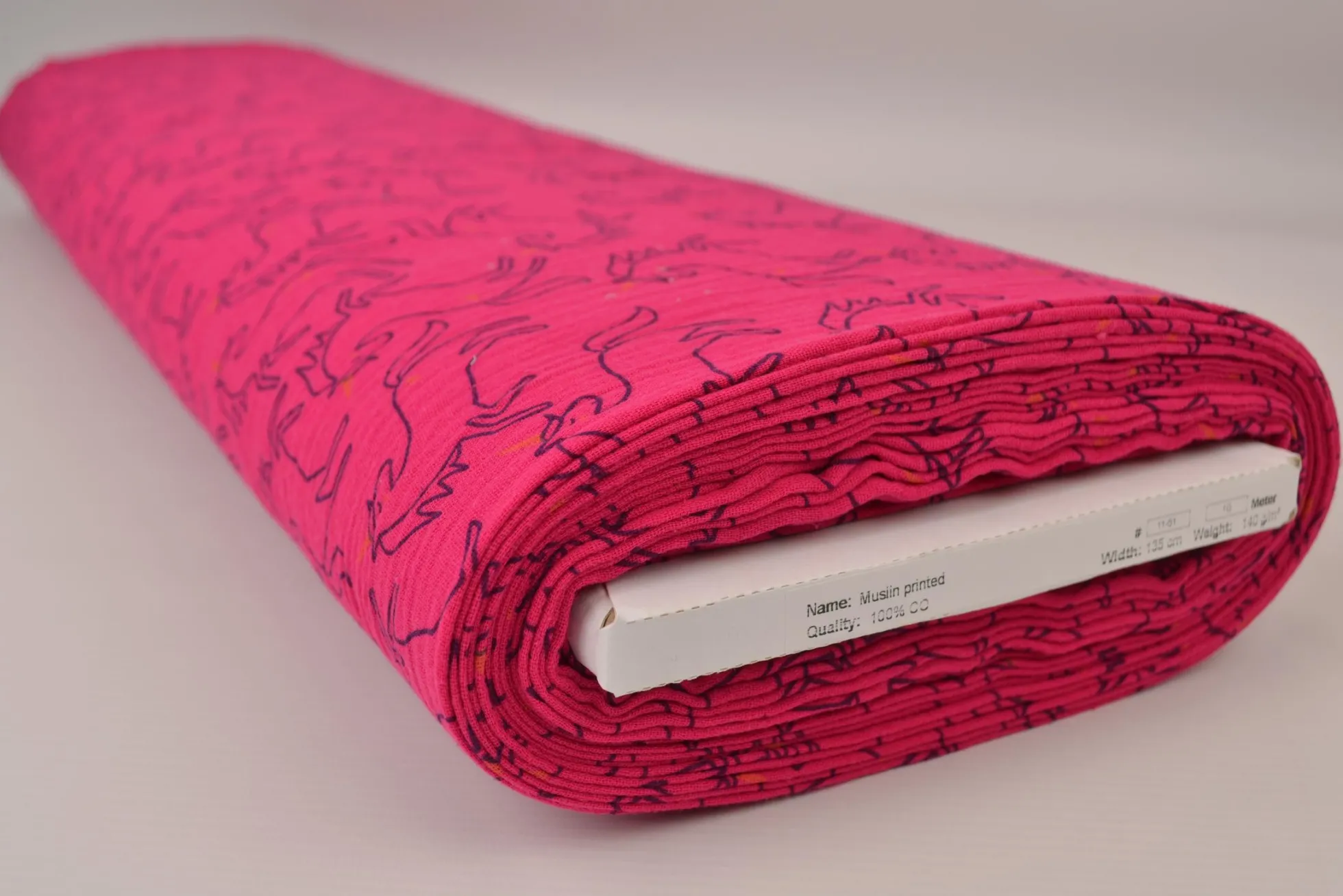 Hydrofiel / Mousseline – Eenhoorn fuchsia
