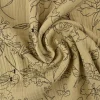 Hydrofiel / Mousseline – Floral lijntekening beige