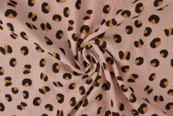 Hydrofiel / Mousseline – Jaguar dusky roze