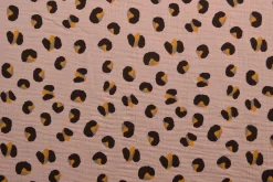 Hydrofiel / Mousseline – Jaguar dusky roze
