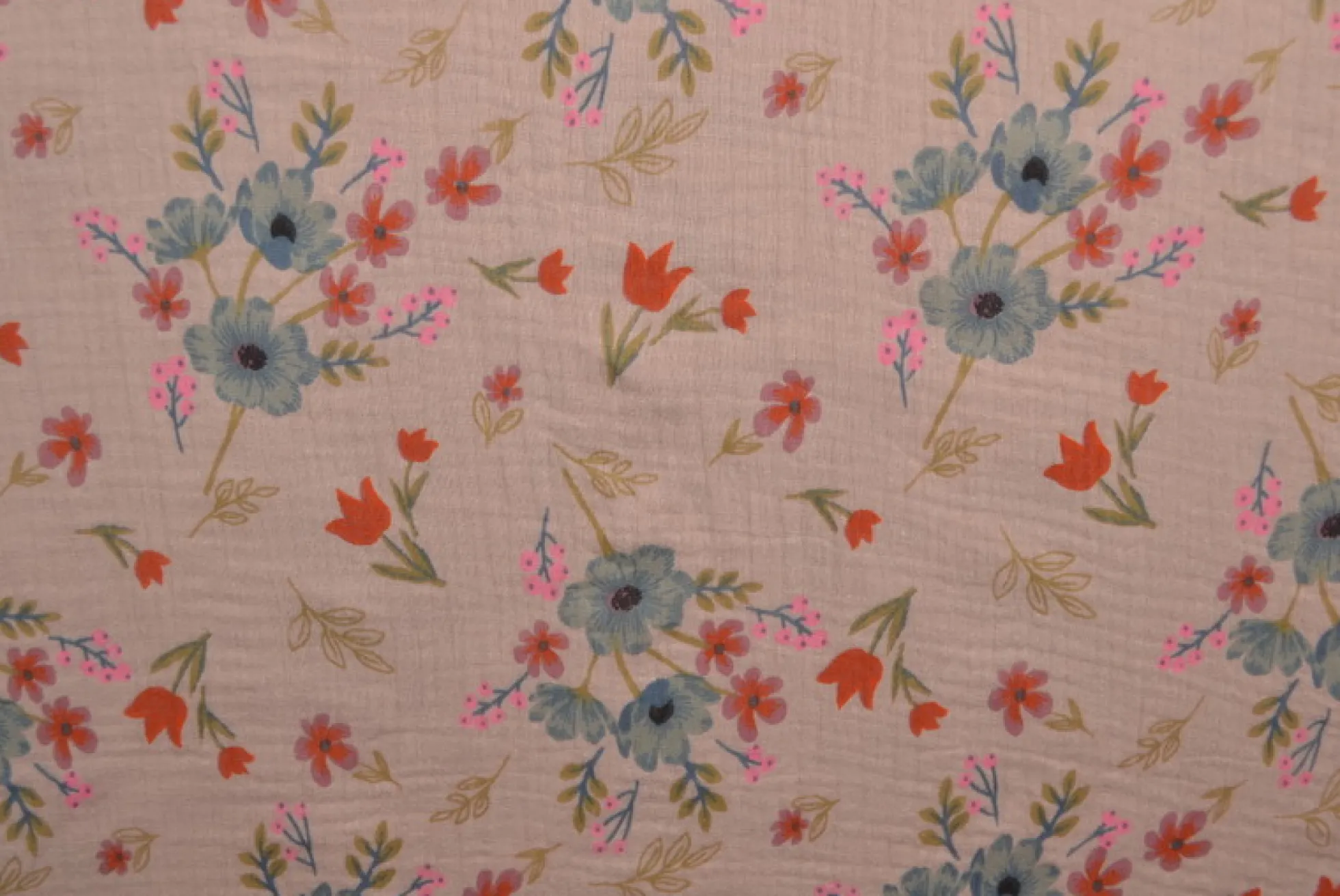 Hydrofiel / Mousseline – Lentebloesem dusky roze