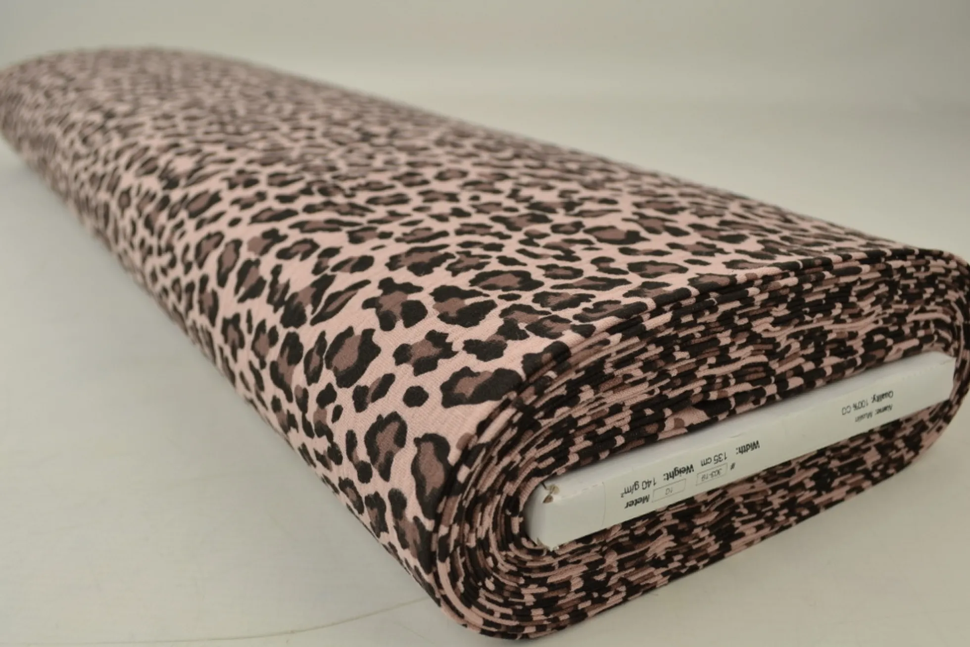 Hydrofiel / Mousseline – Luipaard dusky roze