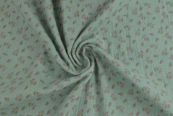 Hydrofiel / Mousseline – Roosjes oudgroen
