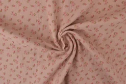 Hydrofiel / Mousseline – Roosjes dusky roze
