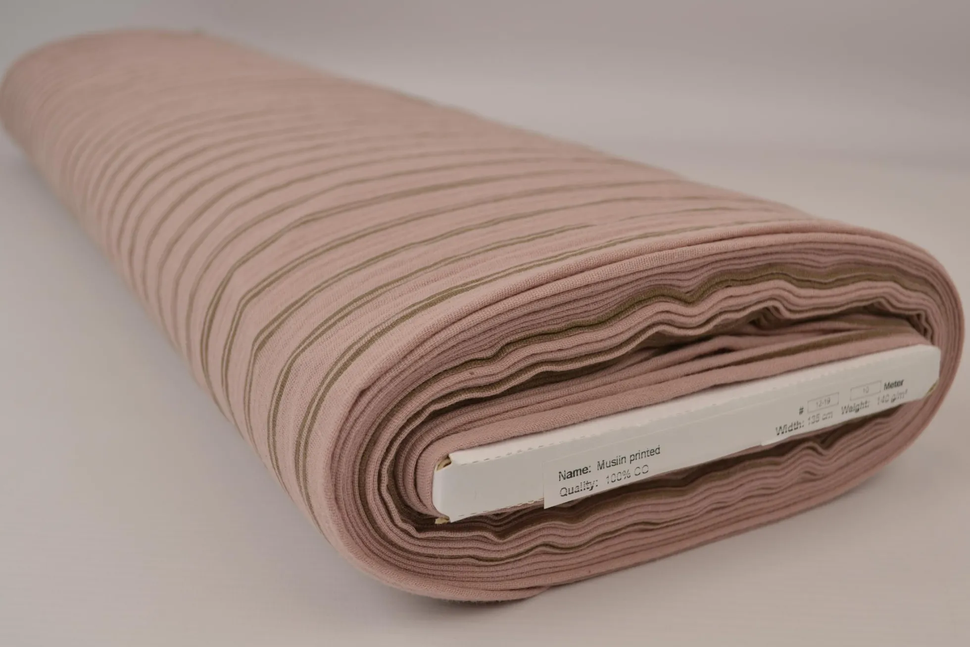 Hydrofiel / Mousseline – Strepen dusky roze