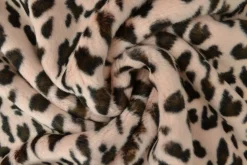 Imitatiebont / Faux fur – Animal spots dusky roze