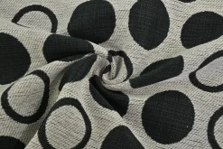 Jacquard Gobelin – Black & silver grey dots