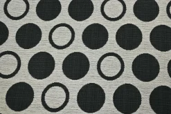 Jacquard Gobelin – Black & silver grey dots