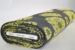 Jacquard Gobelin – Charcoal yellow floral