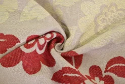 Jacquard Gobelin – Floral red & ivory