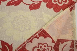 Jacquard Gobelin – Floral red & ivory