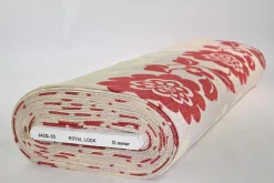 Jacquard Gobelin – Floral red & ivory