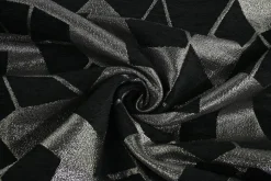 Jacquard Gobelin – Grey geometric brocade