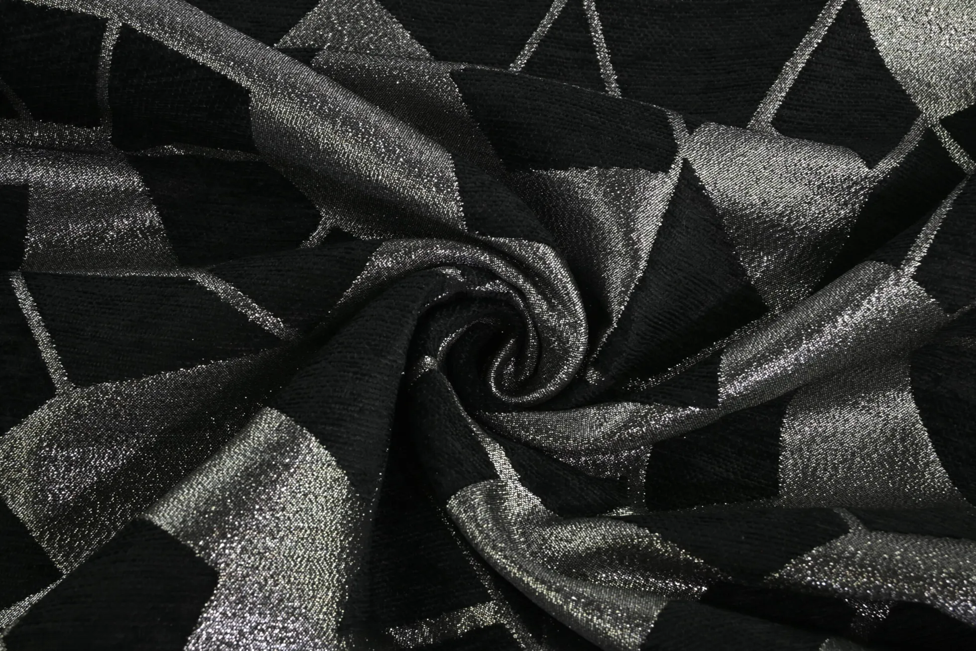 Jacquard Gobelin – Grey geometric brocade