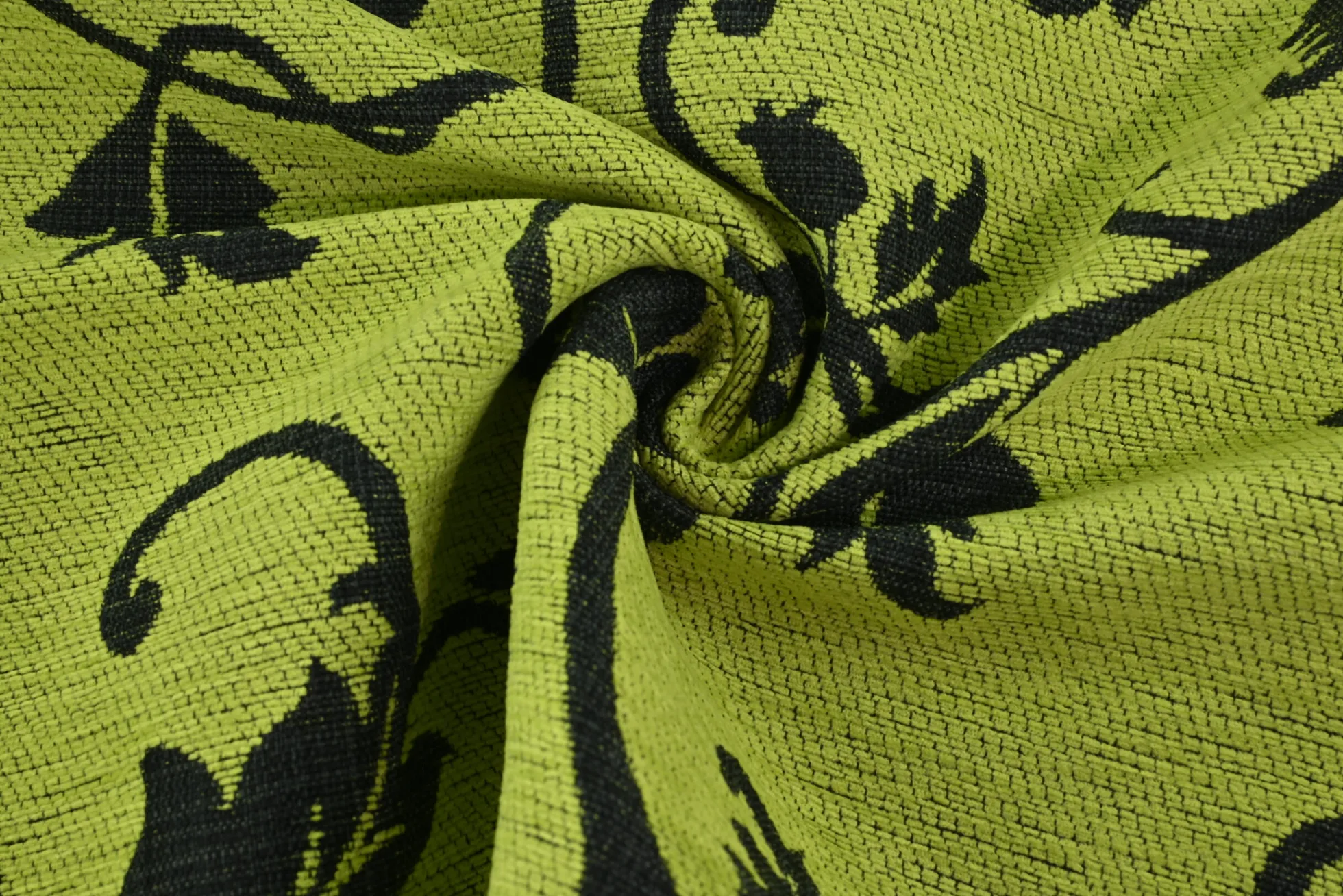 Jacquard Gobelin – Lime baroque black