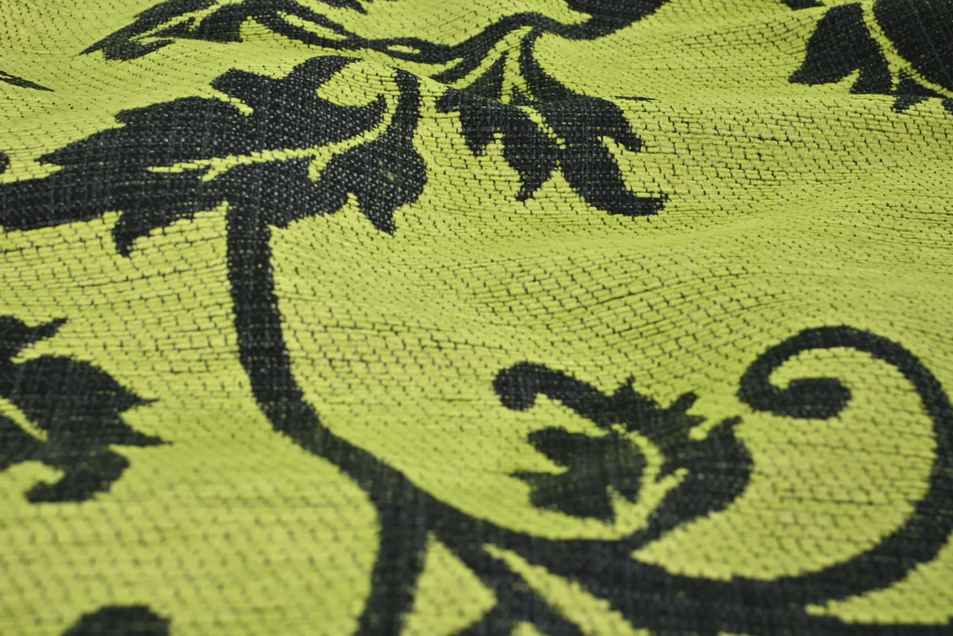 Jacquard Gobelin – Lime baroque black