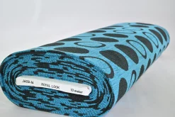 Jacquard Gobelin – Petrol dot black